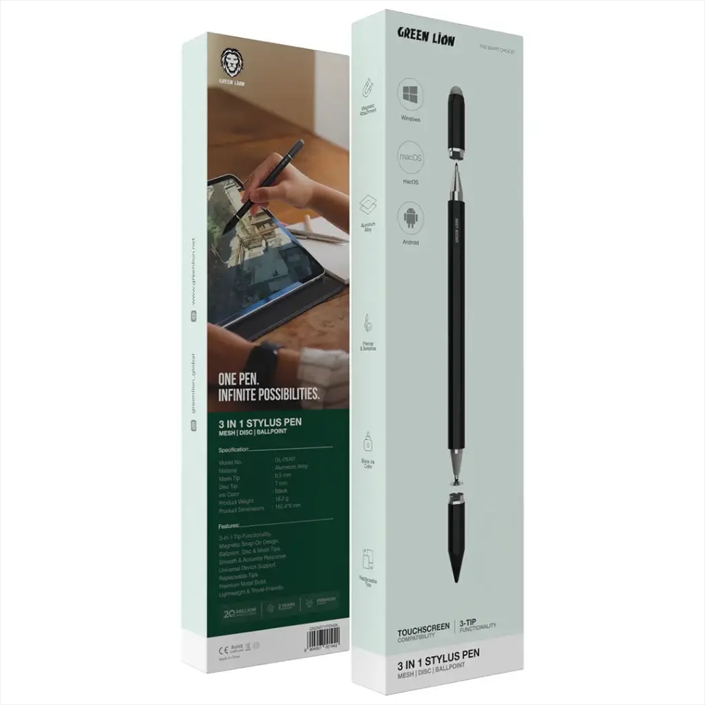Green Lion 3 in 1 Stylus Pen 2