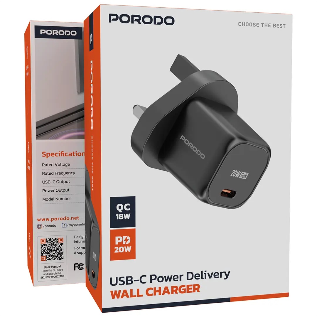Porodo PD 20W UK Fast Charger 2