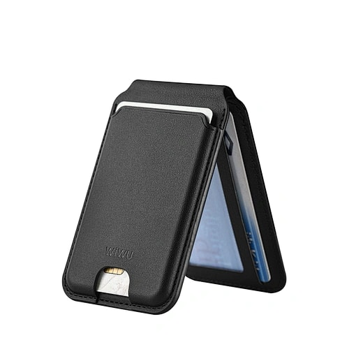 Magnetic Leather Card Holder Wallet for Smartphones 3