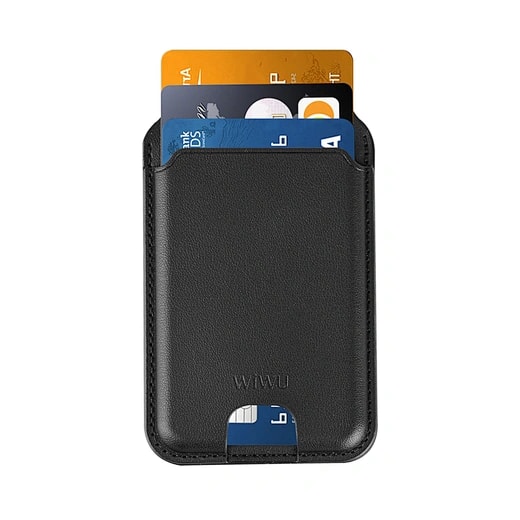 Magnetic Leather Card Holder Wallet for Smartphones 4