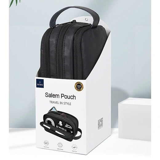 Black Double-Zip Travel Toiletry Bag 2