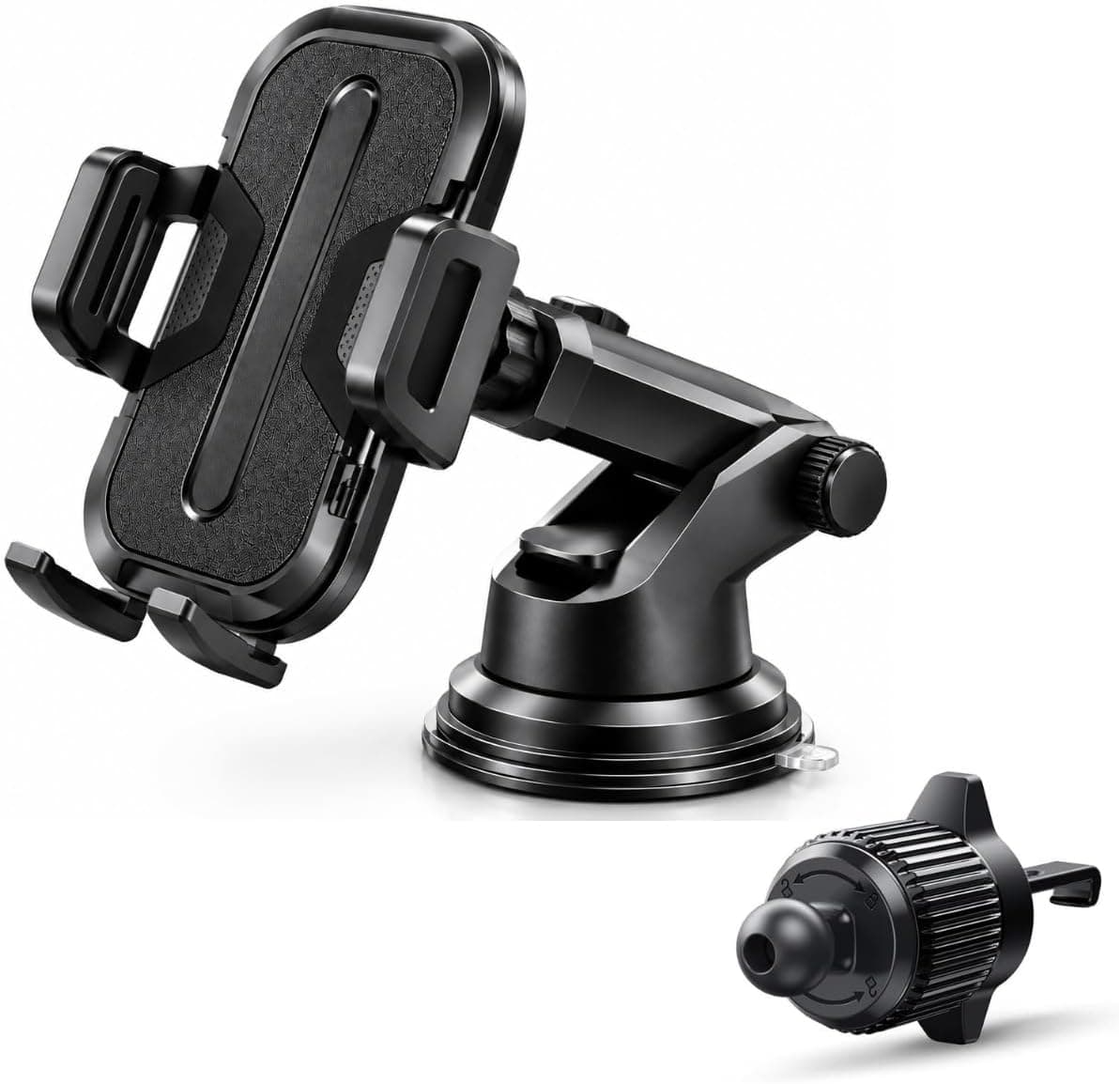 Universal Car Phone Mount Holder with Suction Cup & Air Vent Clip