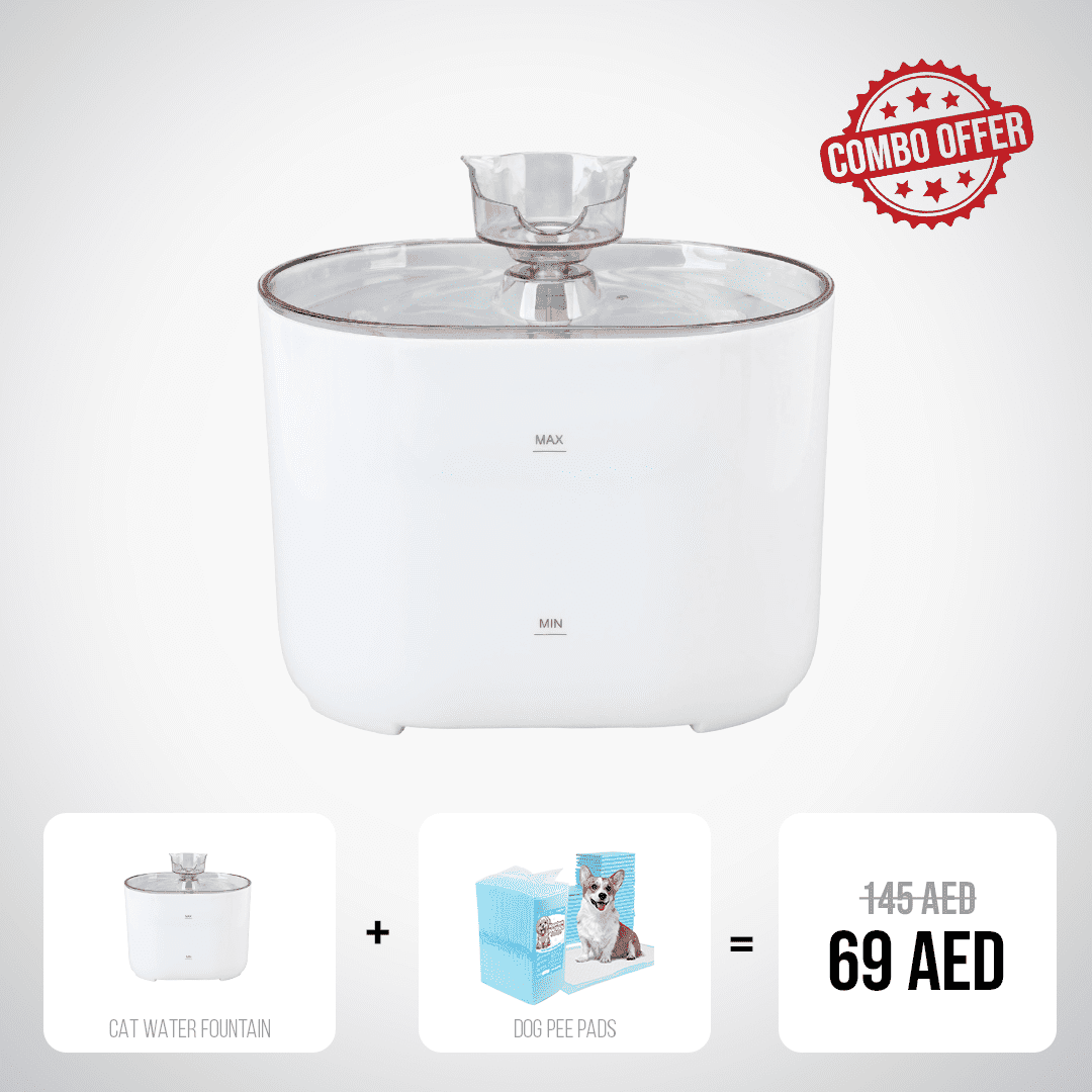 Cat Water Fountain & Dog Pee Pads Combo