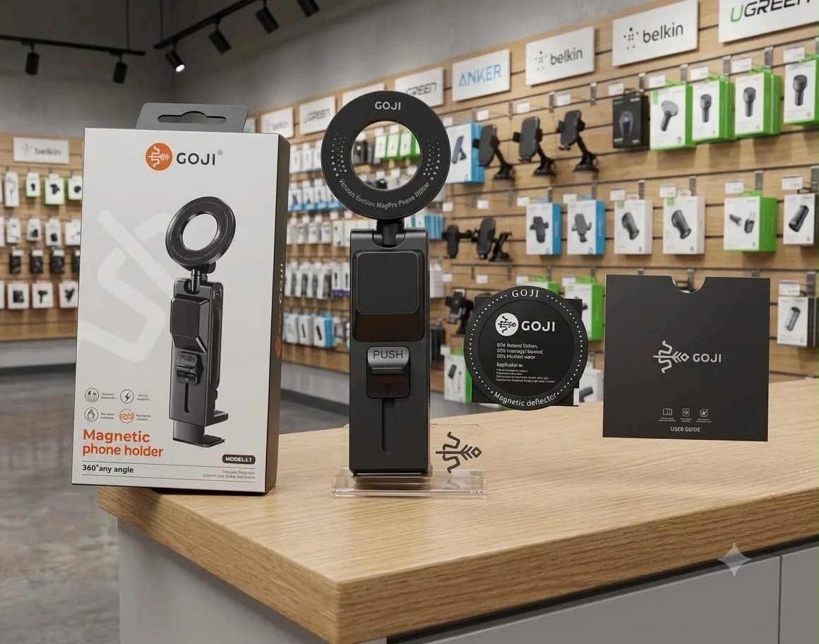 GOJI Model T Magnetic Phone Holder with 360° Rotation