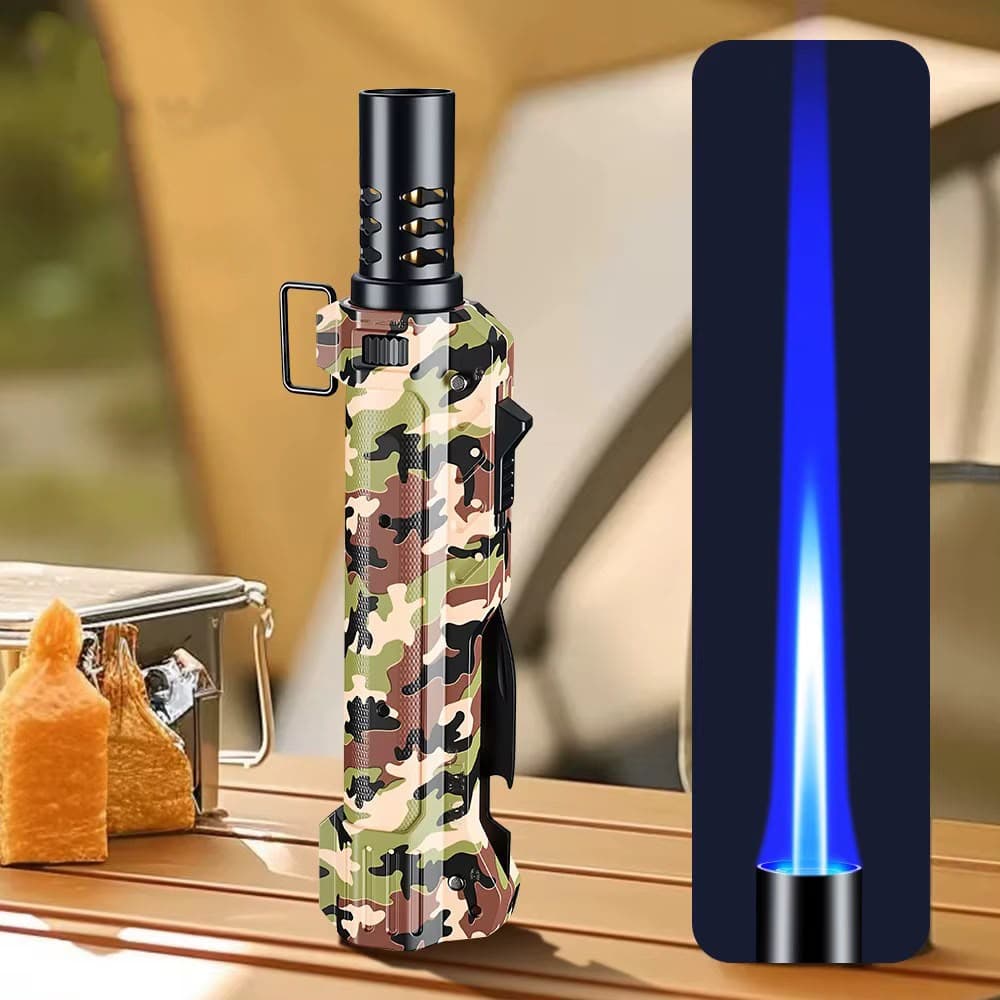 5-in-1 Multifunctional Piezo Torch Flame Lighter with Multi-Tools - Python Camo