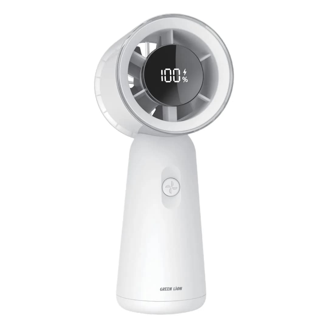 Green Lion Elvar Handheld Fan - White