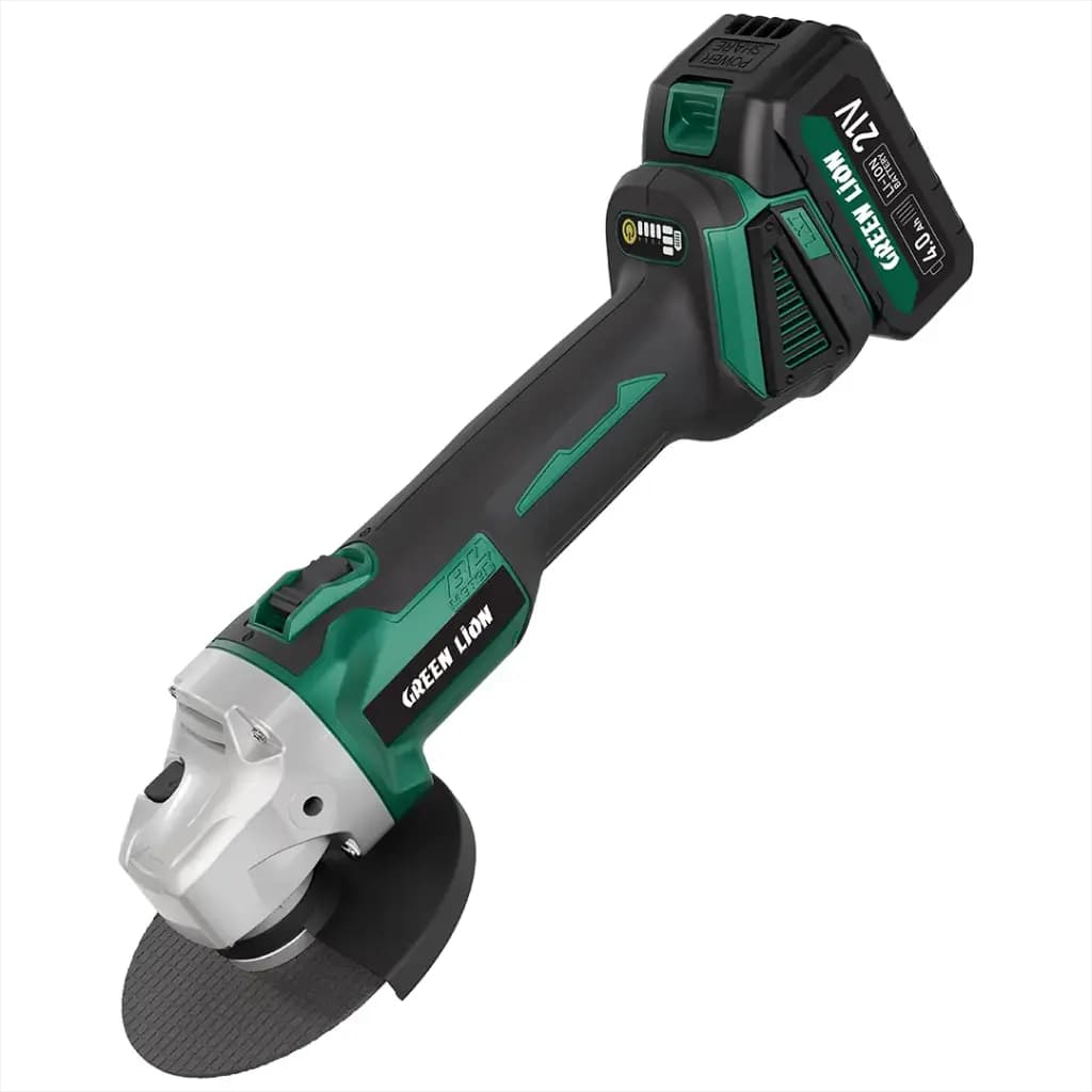 Green Lion GAG-900 Cordless Angle Grinder (900W, 12000 RPM) - Green