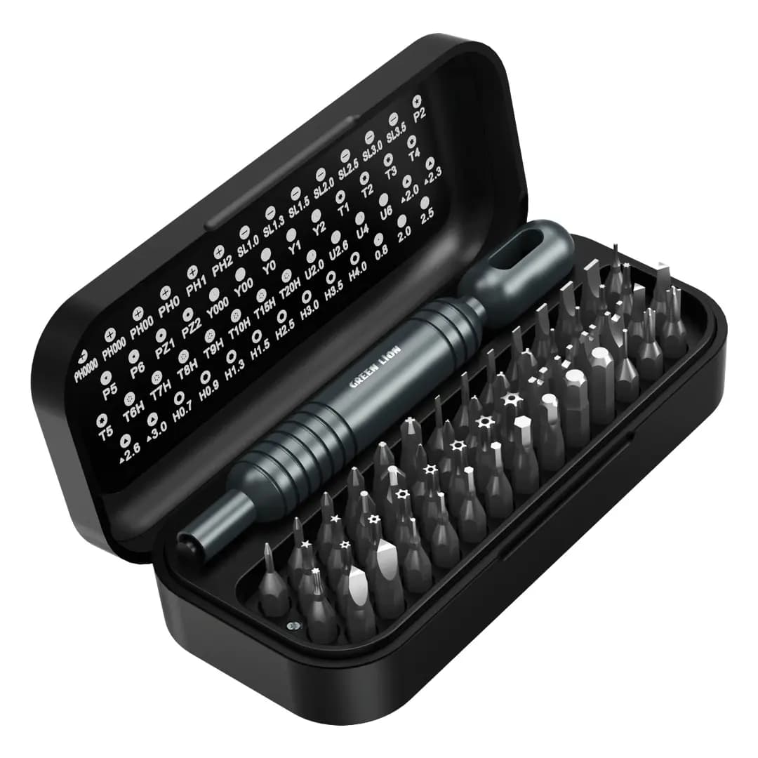 Green Lion GMS-55 Manual Screwdriver Set - Black