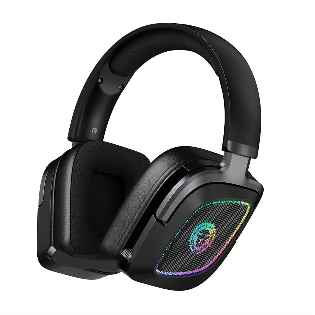 Green Lion Battle Wireless Gaming Headphones - Black