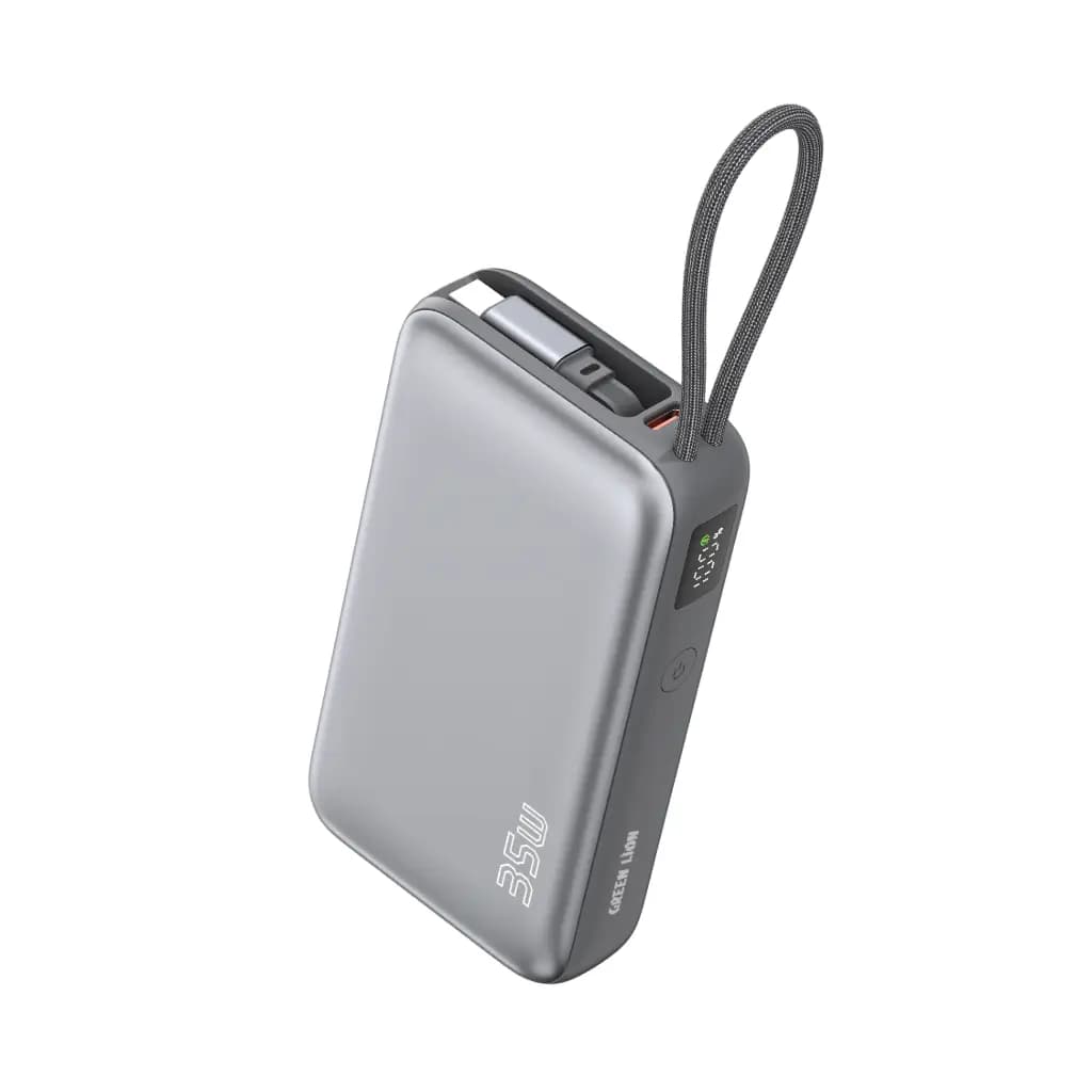 Green Lion Dakar 10000mAh Power Bank PD 35W with Built-in USB-C Cable