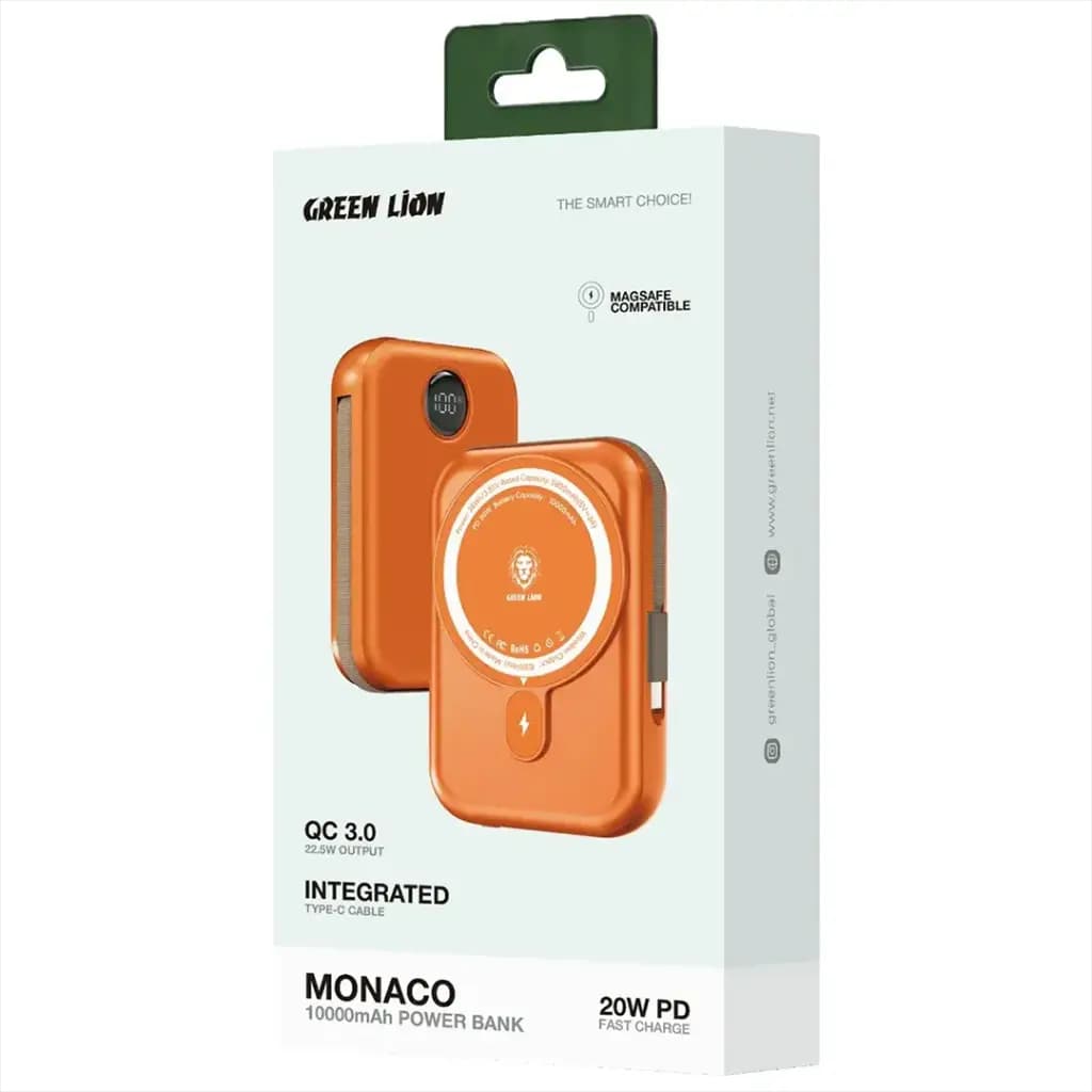 Green Lion 10000mAh Monaco MagSafe Power Bank