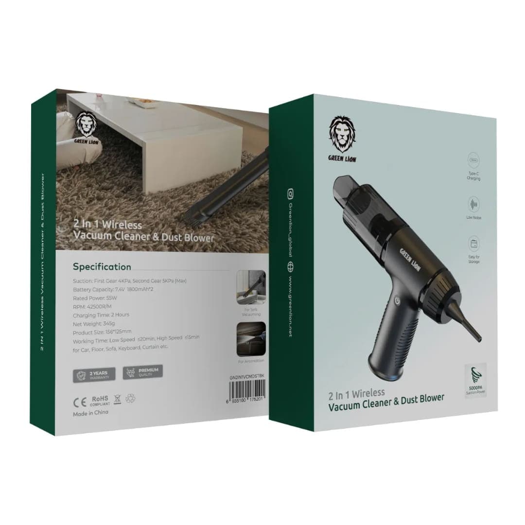 Green Lion 2 in 1 Wireless Vacuum Cleaner & Dust Blower 55W
