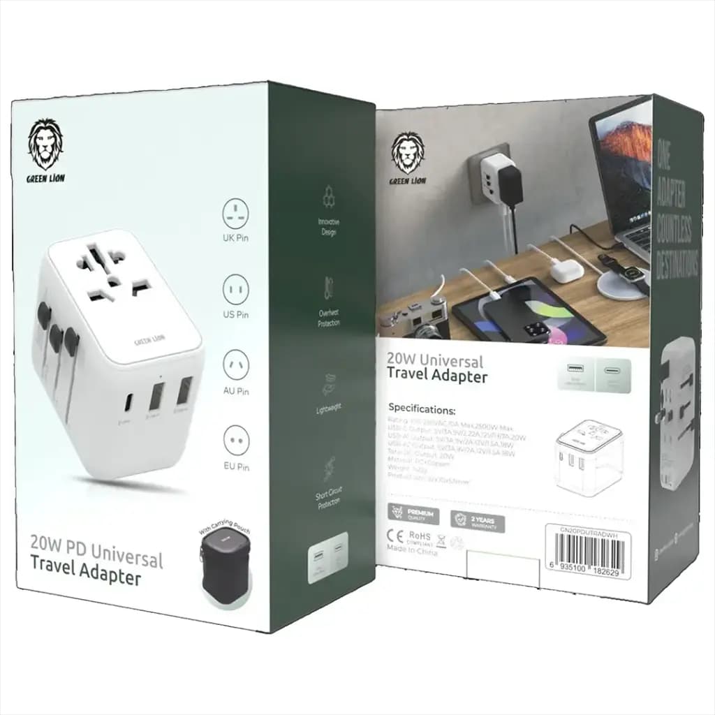 Green Lion 20W PD Universal Travel Adapter