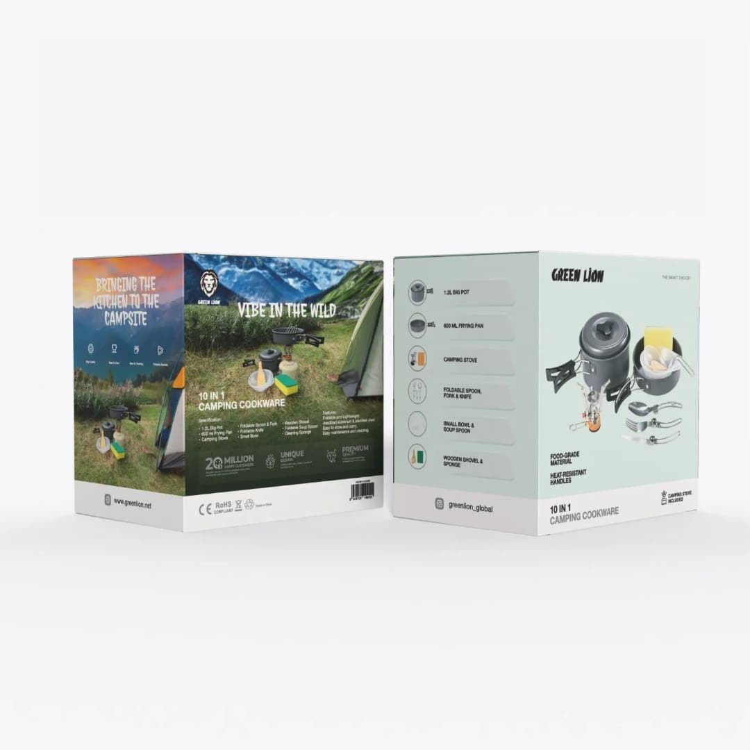 Green Lion 7 In 1 Camping Cookware