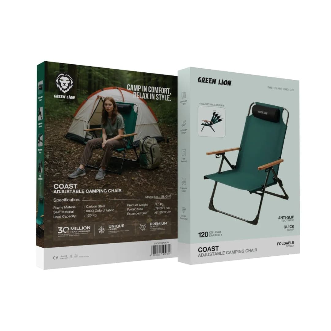 Green Lion COAST Adjustable Camping Chair -