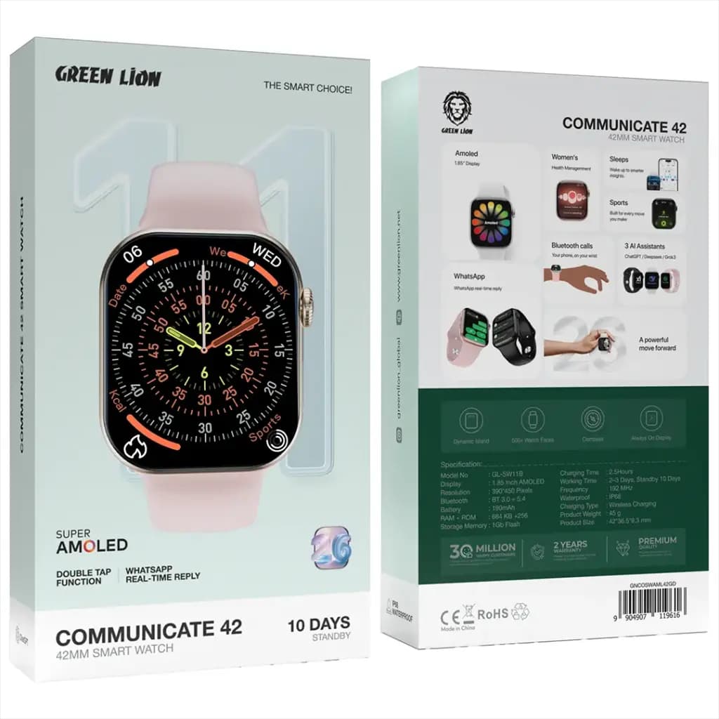 Green Lion Communicate 42 Smart Watch - 42mm