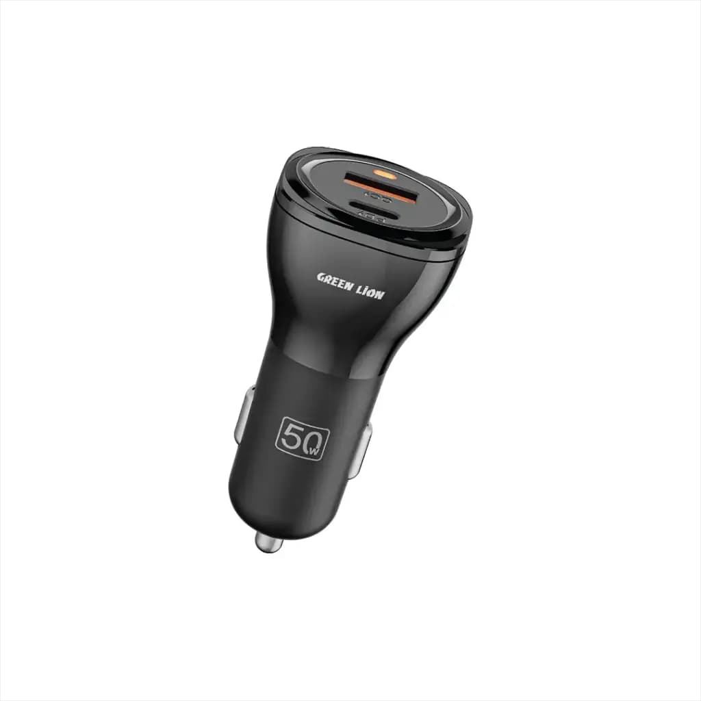 Green Lion Dual Port Car Charger 50W (PD 30W + QC 20W)