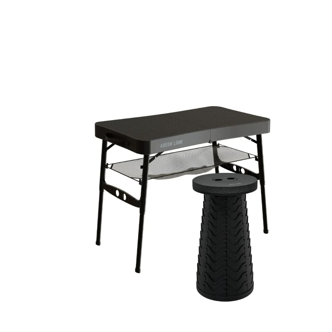 Green Lion Foldable Travel Camping Table & Stool