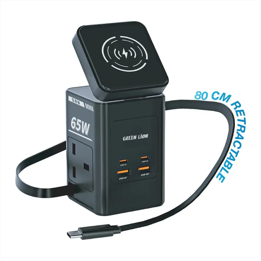 Green Lion GaN 65W Multi Port Travel Adapter