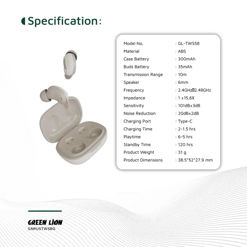 Green Lion Majestic True Wireless Earbuds TWS