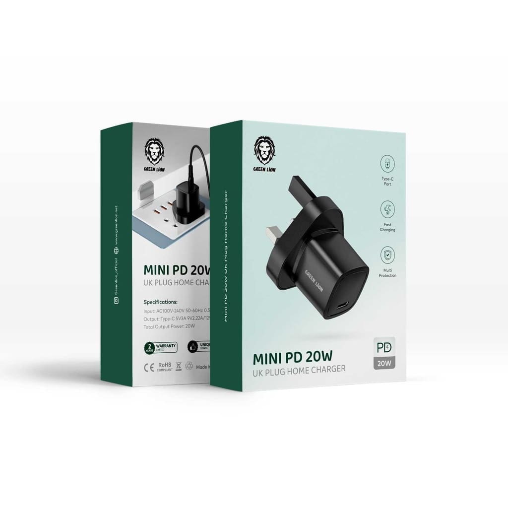 Green Lion Mini Plug Home Charger (UK)