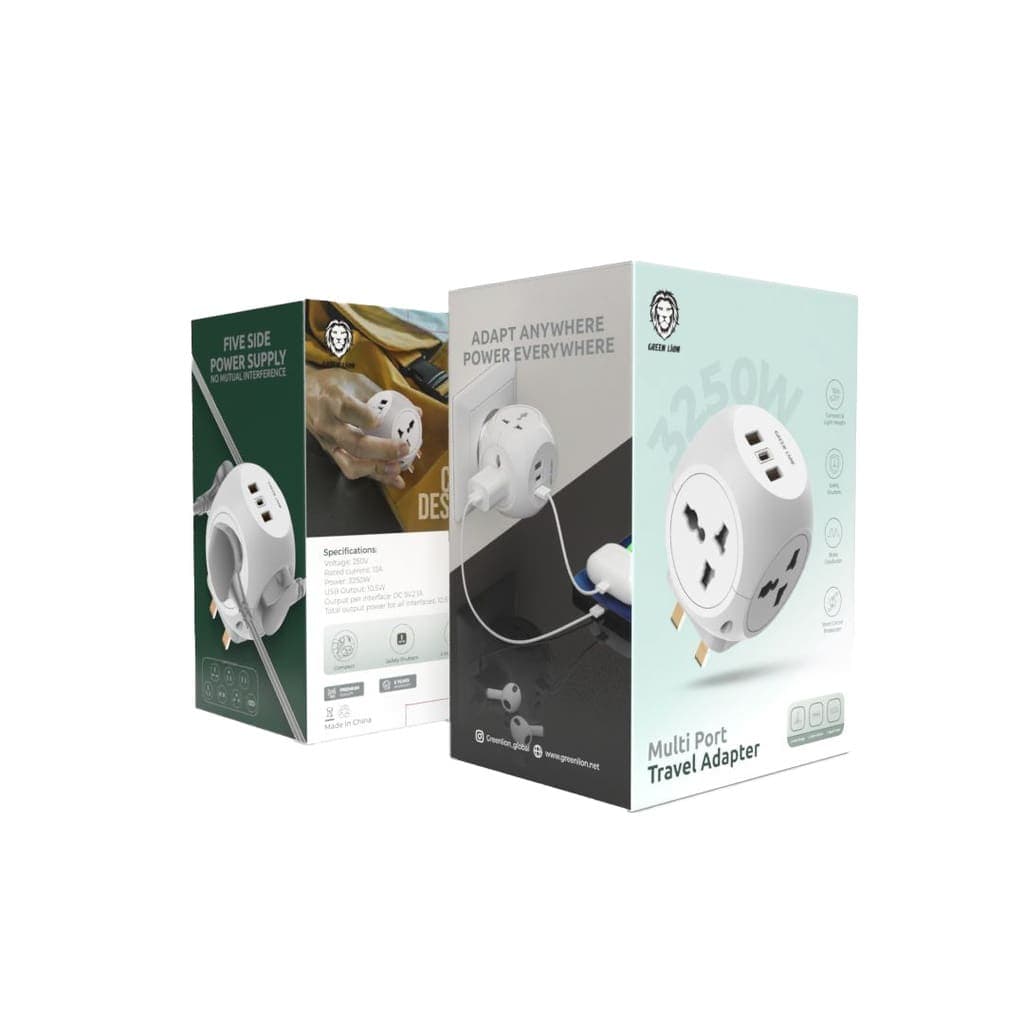 Green Lion Multi Port Travel Adapter