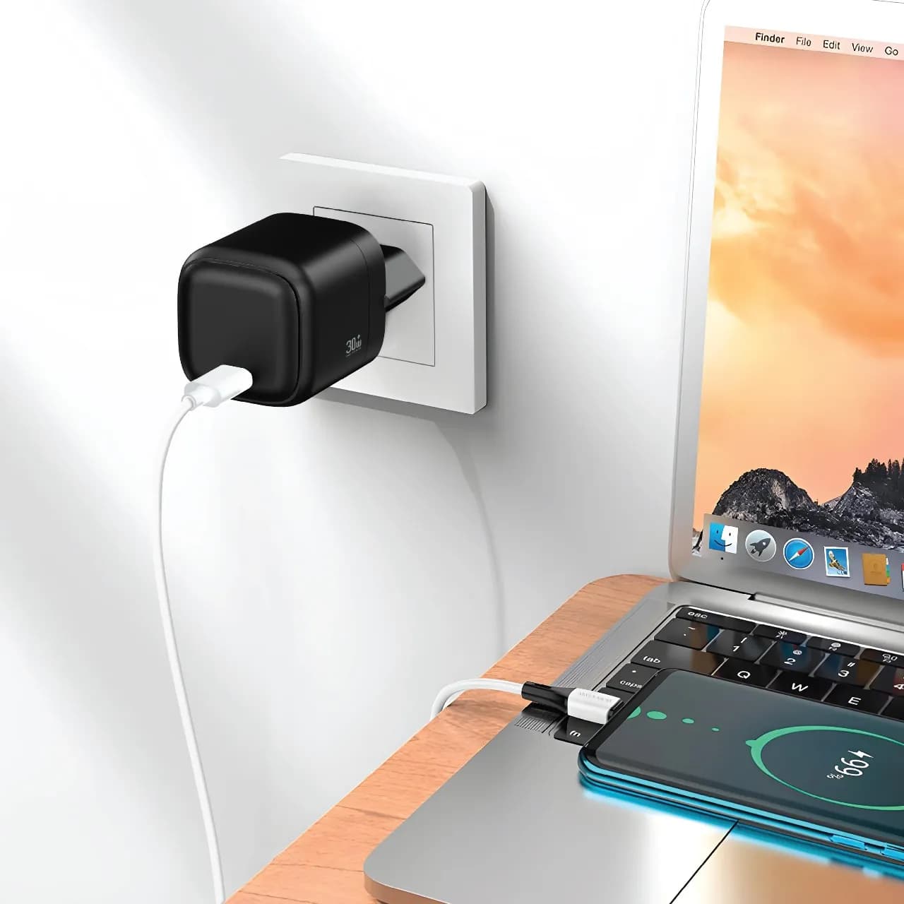 Green Lion NEXIO Single Port Wall Charger 30W EU Plug
