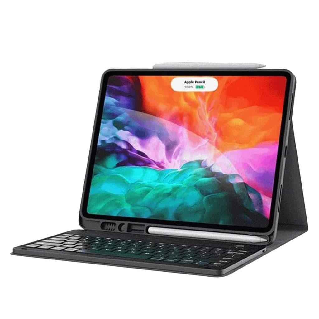 Tablet Keyboard Case with Apple Pencil Holder