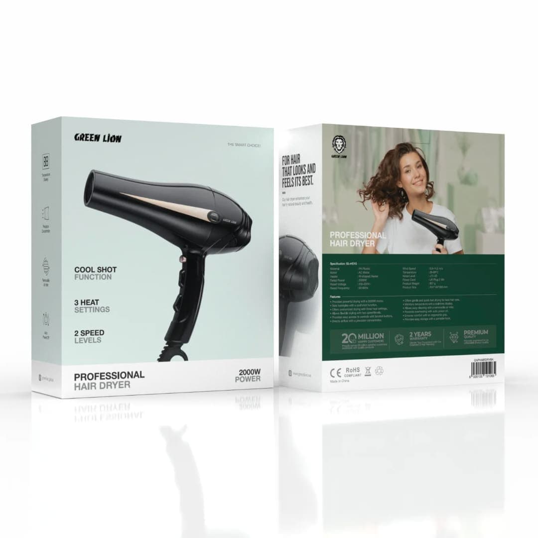 Green Lion Professional Hair Dryer 2000W
