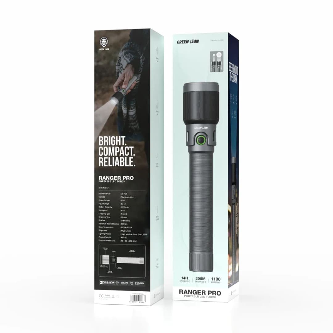 Green lion Ranger Pro Portable LED Torch 6000 mAh
