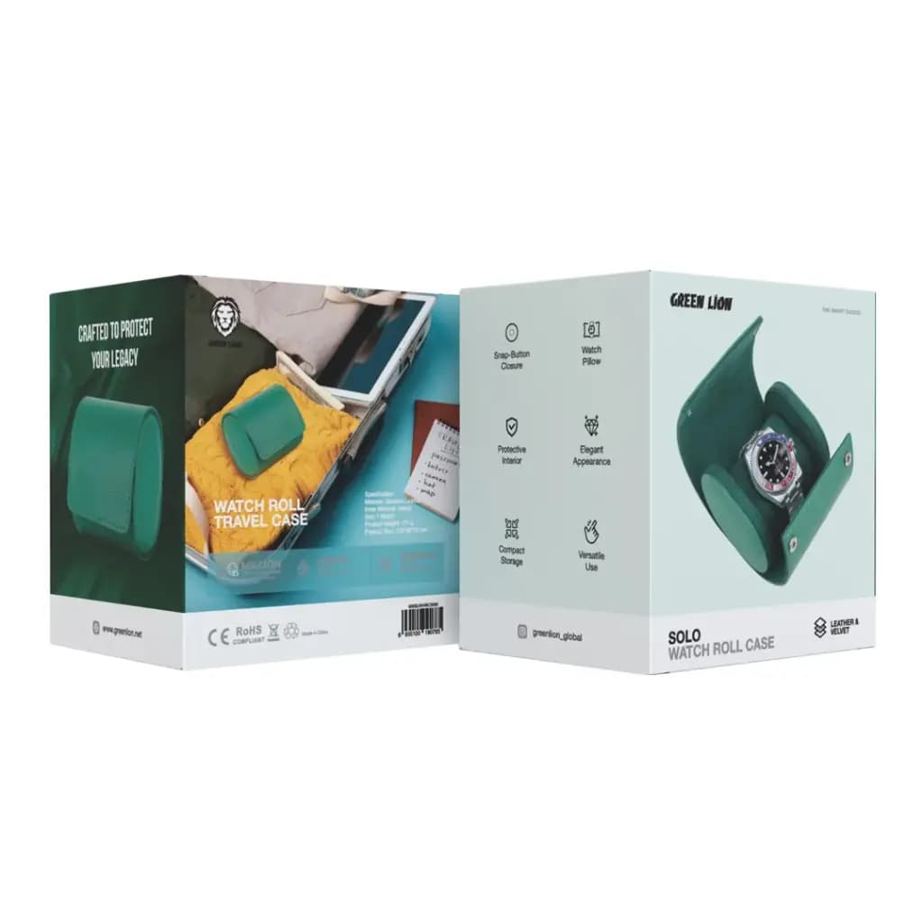 Green Lion Solo Watch Roll Case
