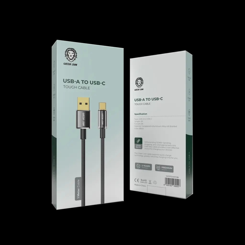 Green Lion USB-A to USB-C Tough Cable 1m