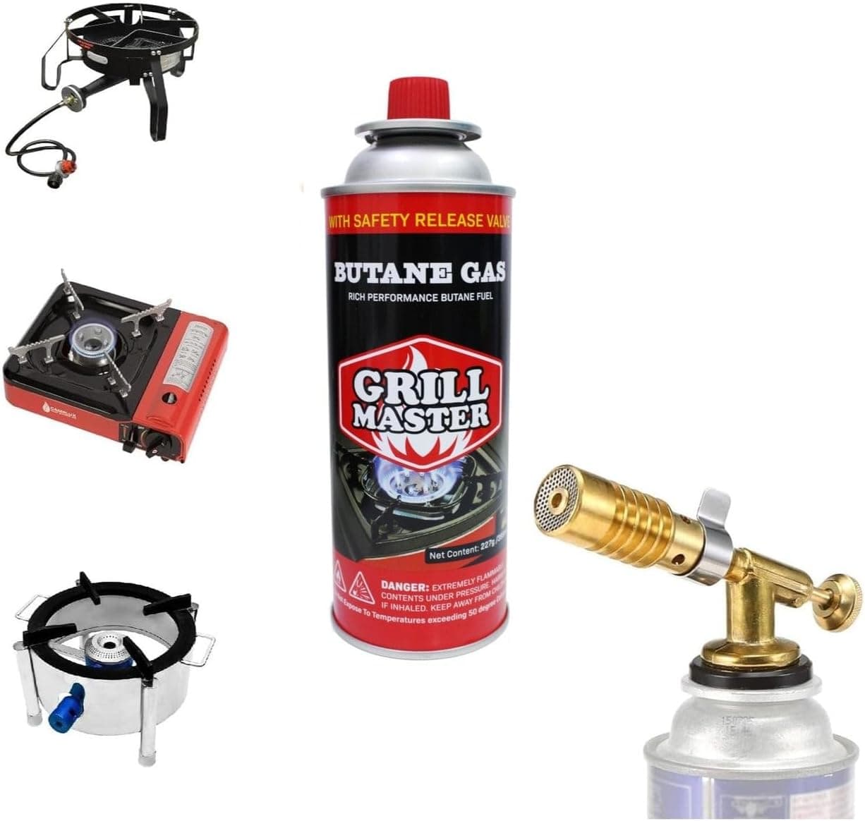 Grill Master Blue Flam Butane Gas with Safety Release Valve 227 g