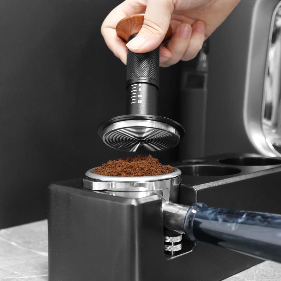 Adjustable Coffee Tamper with Wooden Handle