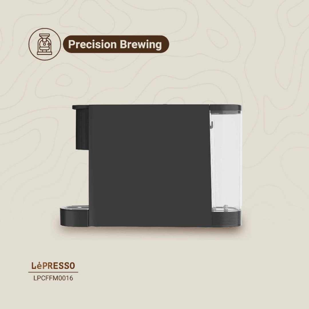 Compact Black Coffee Machine