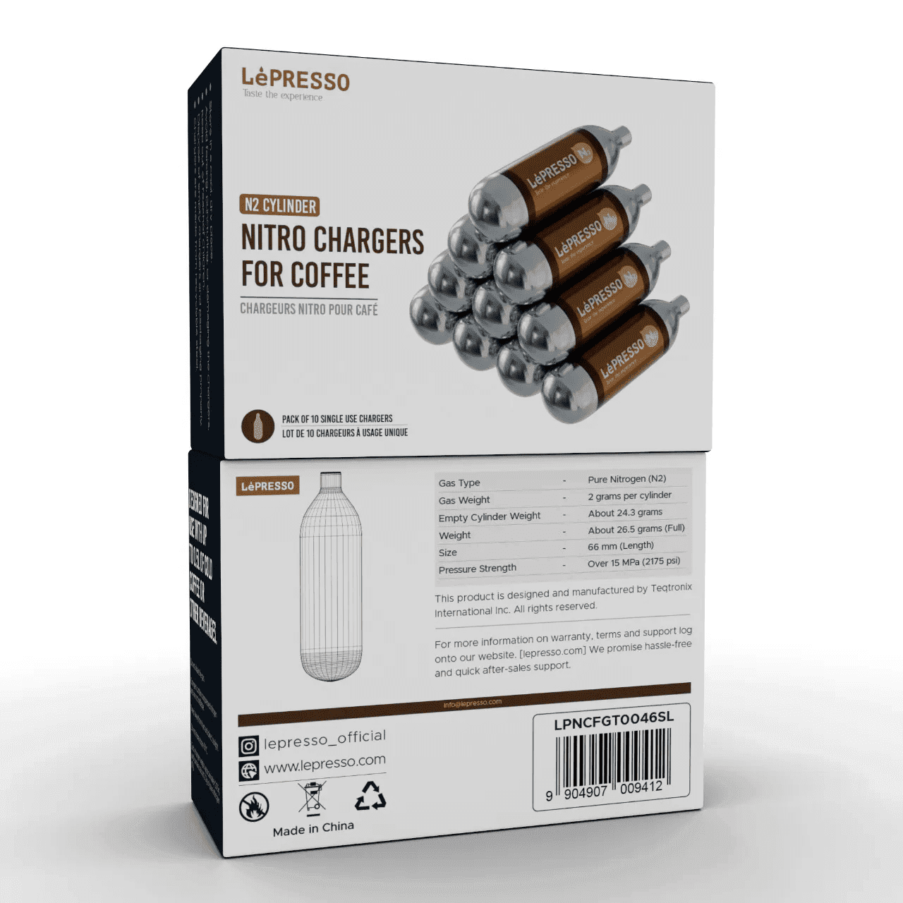 LePRESSO N2 Nitrogen Gas Capsules