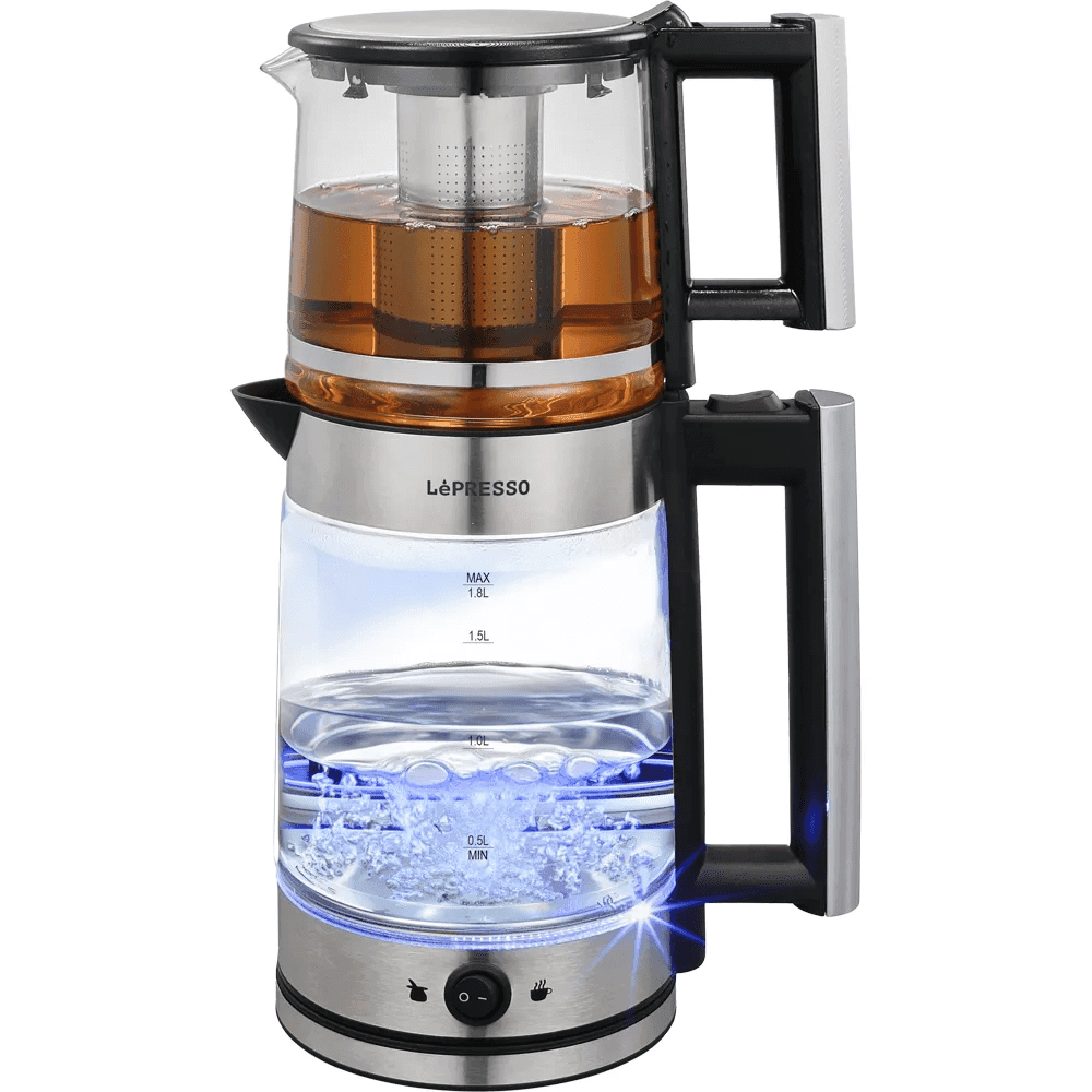LePRESSO Electric Glass Tea Kettle with Infuser