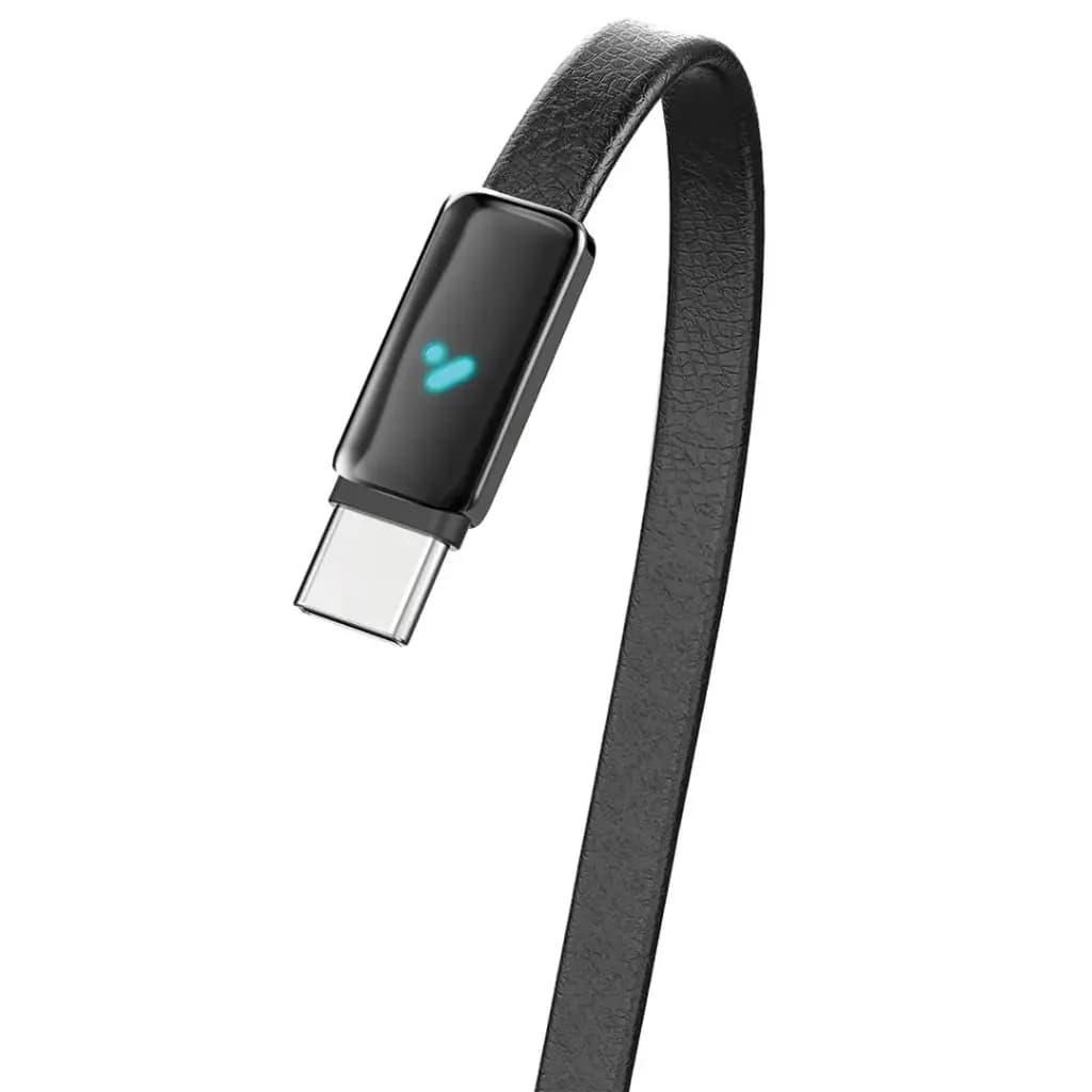 Porodo 100w Led Usb-c To Usb-c Leather Cable Charging & Data Transfer