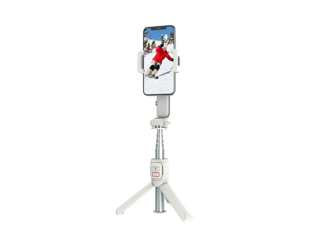 Porodo 2-Axis Gimbal Stabilizer Extension Rod & Built-in Tripod