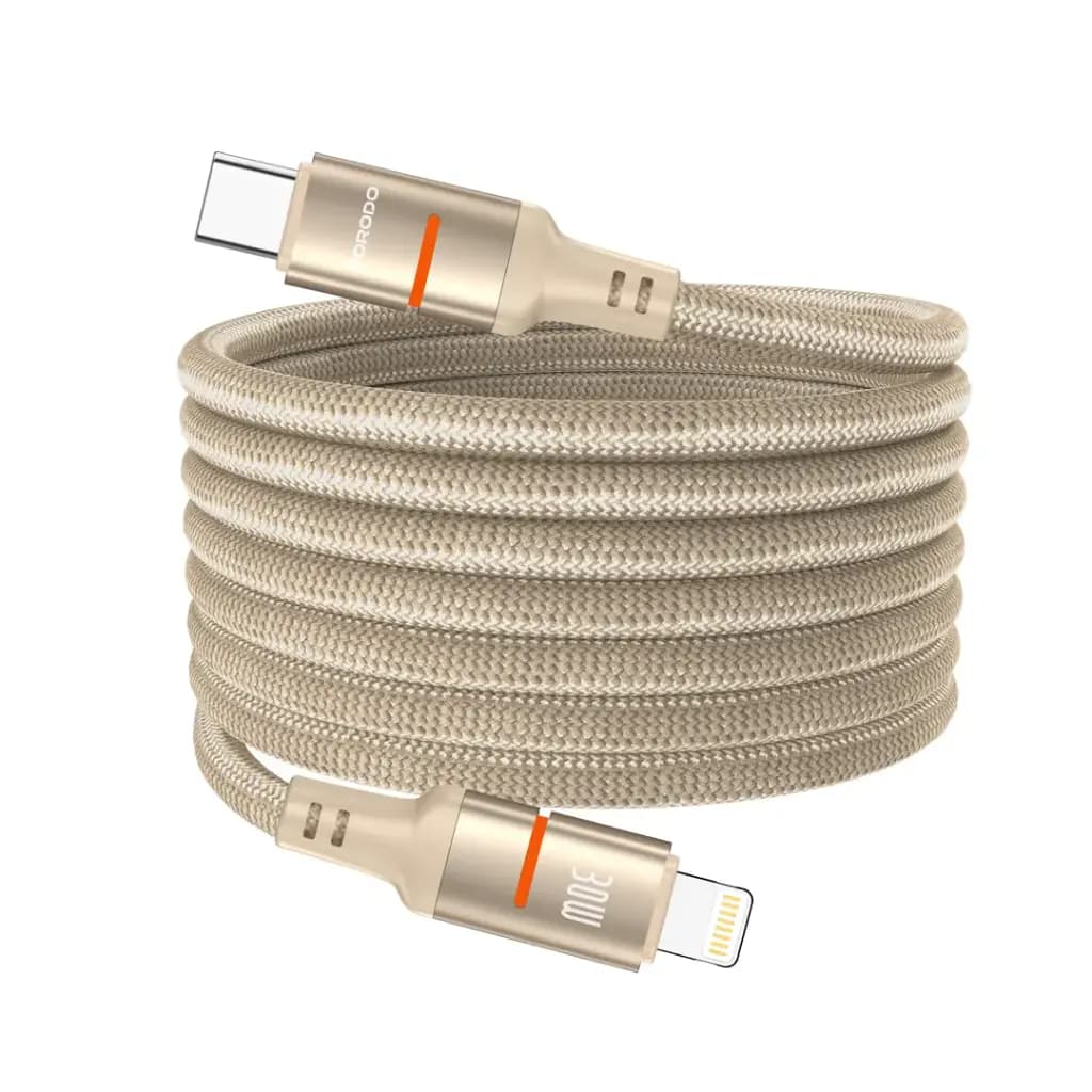 Porodo 30W Type-C to Lightning Magnetic Braided Cable