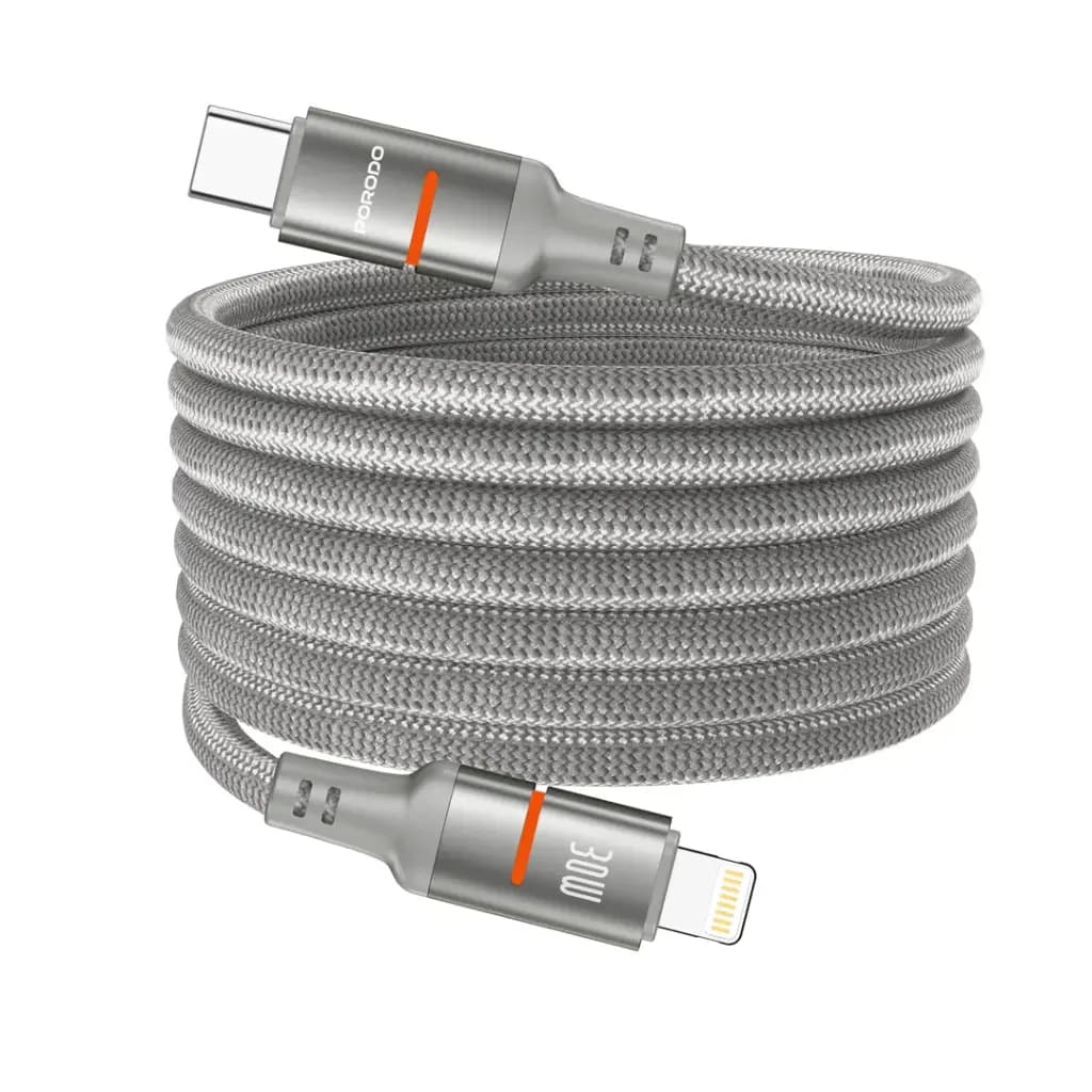 Porodo 30W Type-C to Lightning Magnetic Braided Cable