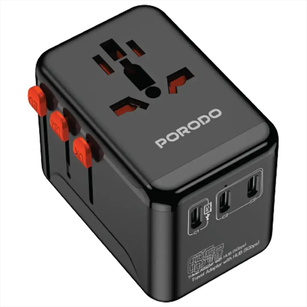 Porodo 5Gbps USB HUB Universal Travel Adapter