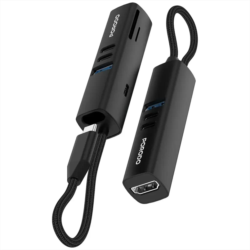 Porodo 7-In-1 Multi-Port USB Hub