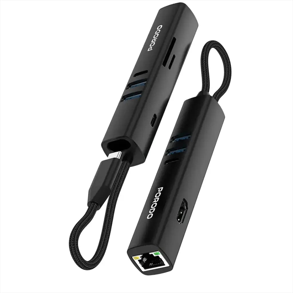 Porodo 8-In-1 Multi-Port USB Hub