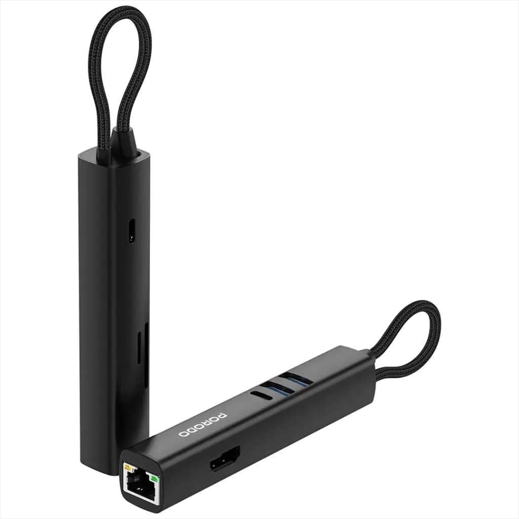 Porodo 8-In-1 Multi-Port USB Hub