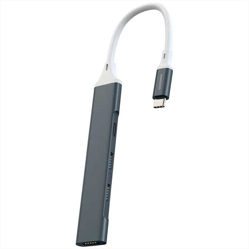 Porodo Aluminum Multi-Port USB-C Hub