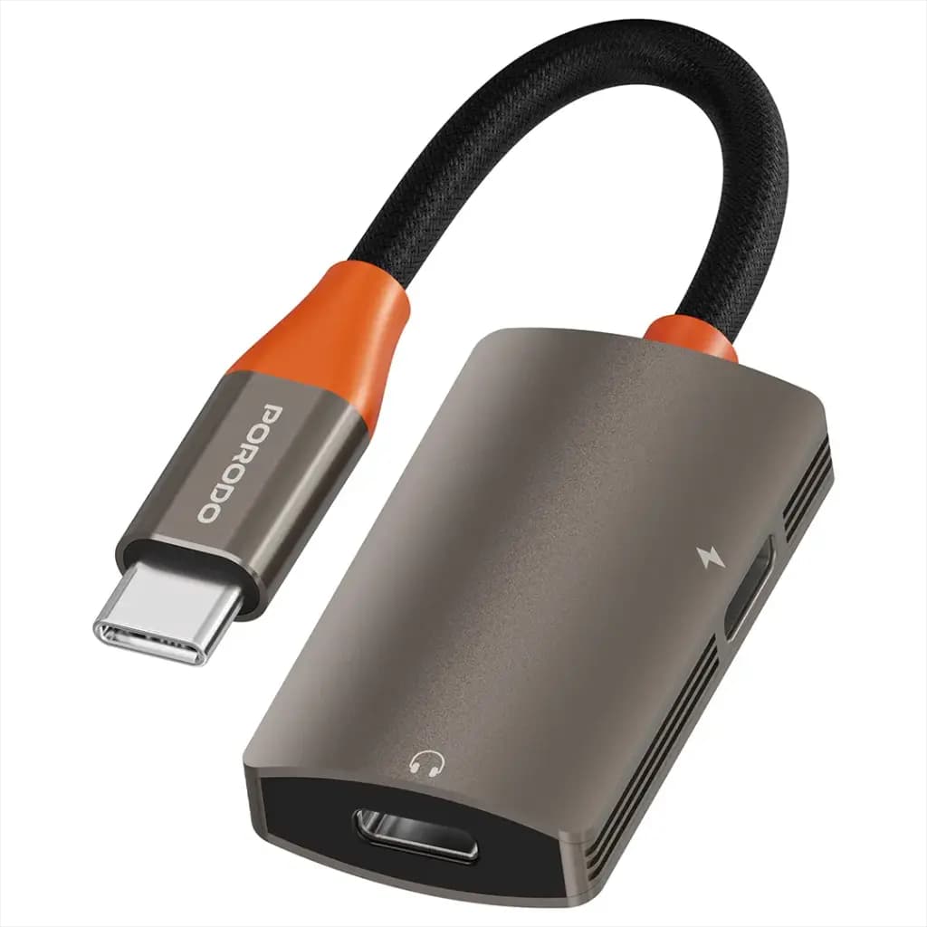 Porodo AudioLink Duo USB-C Audio and Charge Splitter