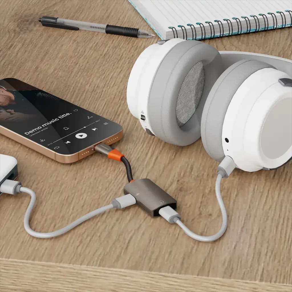 Porodo AudioLink Duo USB-C Audio and Charge Splitter