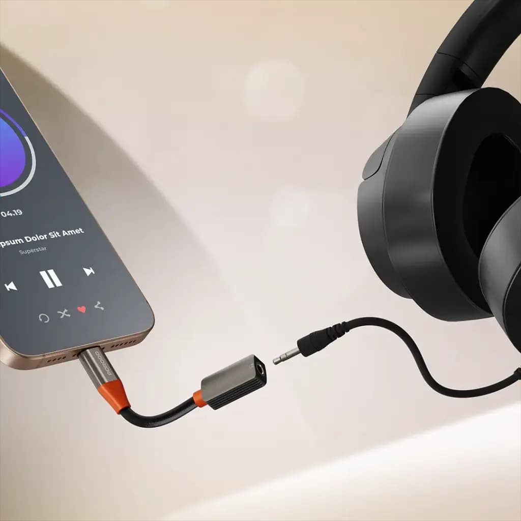 Porodo AudioLink USB-C to 3.5MM Audio Jack Adapter