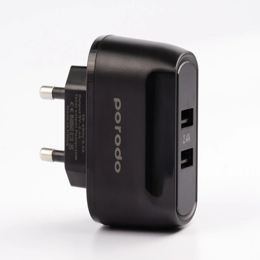 Porodo Dual USB Wall Charger